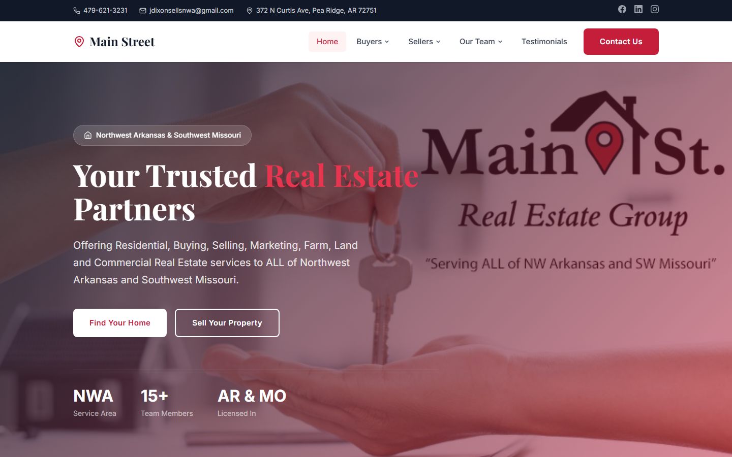 Main St Real Estate Group homepage